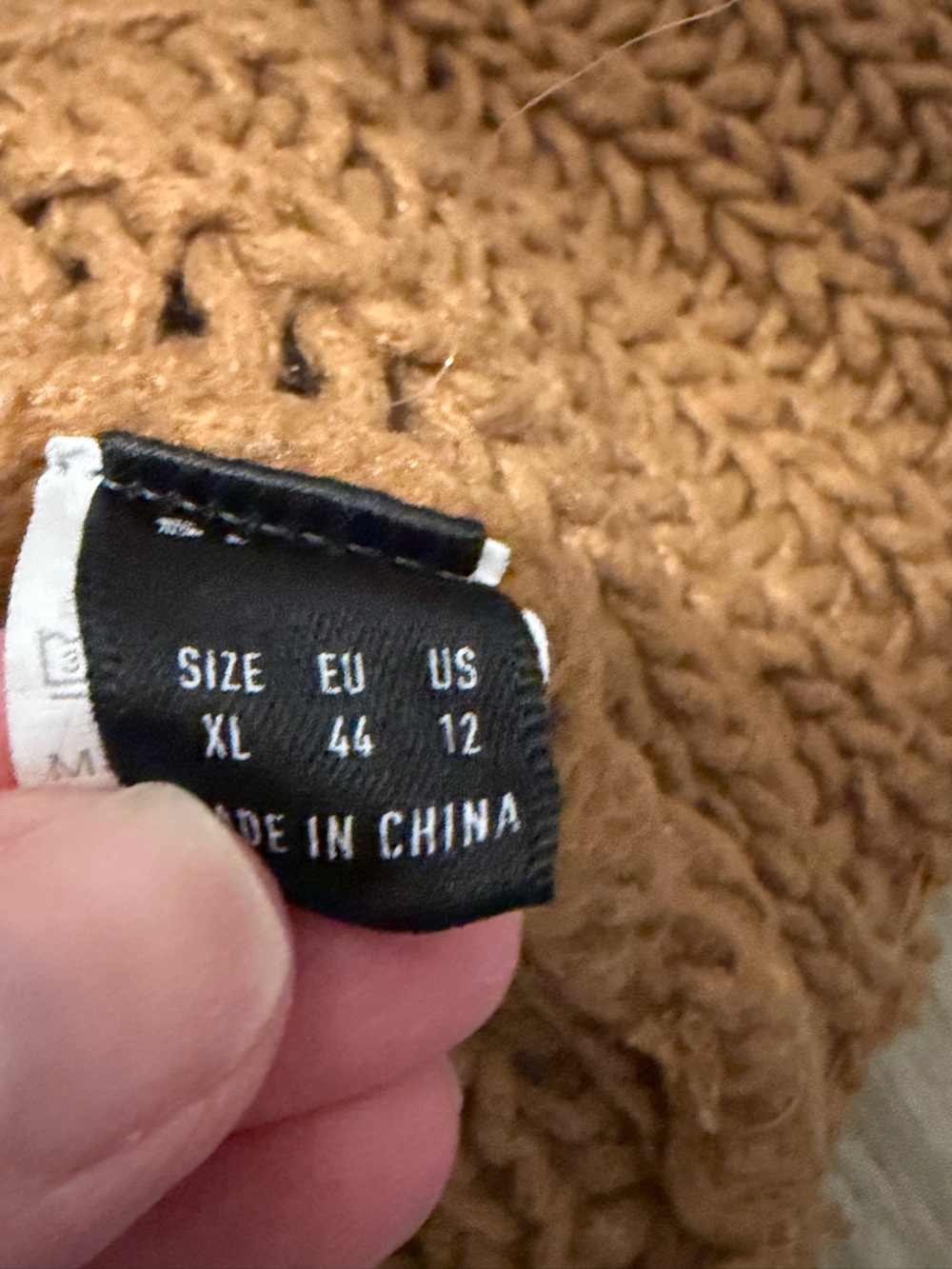 Chunky Open-Front Cardigan Sweater - Camel - Picture 7 of 9